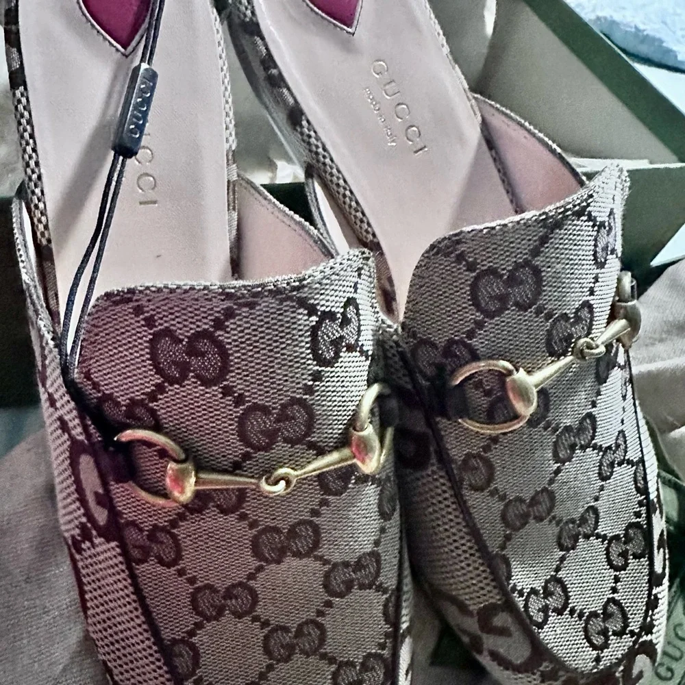 ❤️ NIB Gucci Princetown Mule – Macro GG Canvas, Size 38, With Box & Dust Bags - Picture 9 of 11